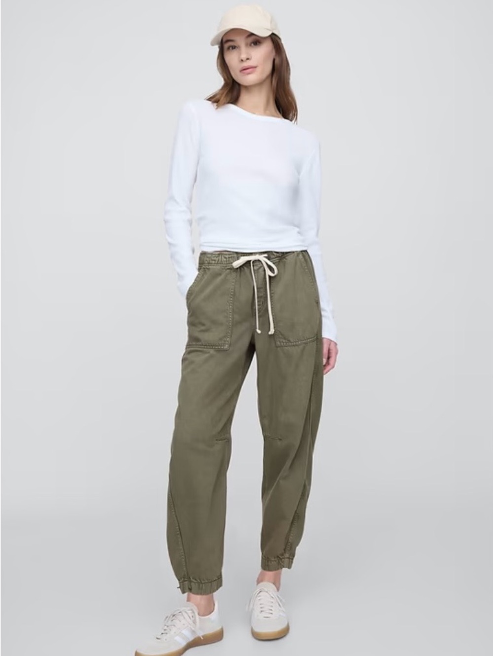 GAP Factory Olive Drawstring Cargo Joggers